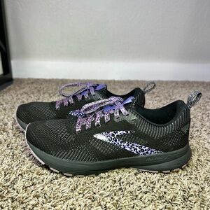 Brooks Revel 5 1203611B087 Women's Run Wild Sneakers Black/Purple Size 8 B